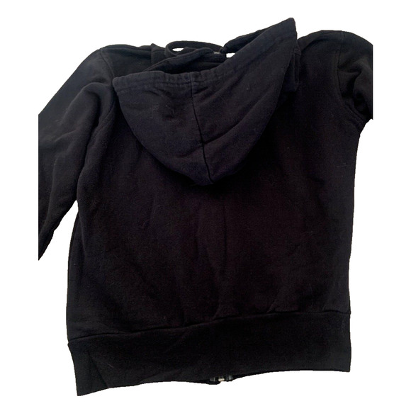 Disney Resort Hoodie Youth Small Black w Animal Print Mickey Mouse Sweatshirt - Picture 4 of 12